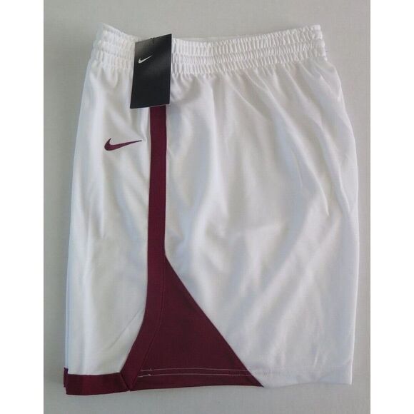 Nike AV2251 104 Women's Sz XL White/Team Cardinal Red Basketball Practice Shorts - Picture 3 of 4